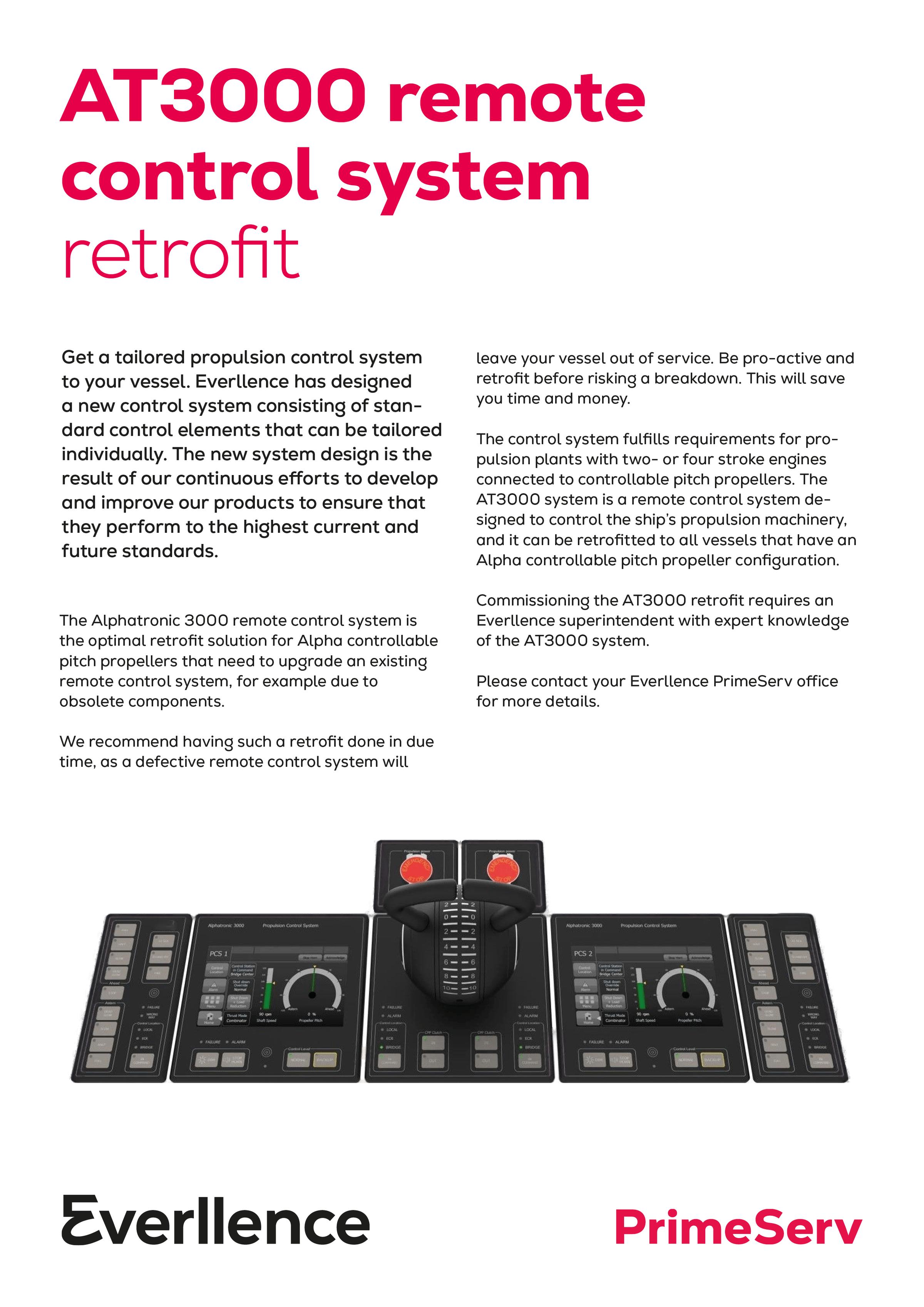 AT3000 remote control system retrofit